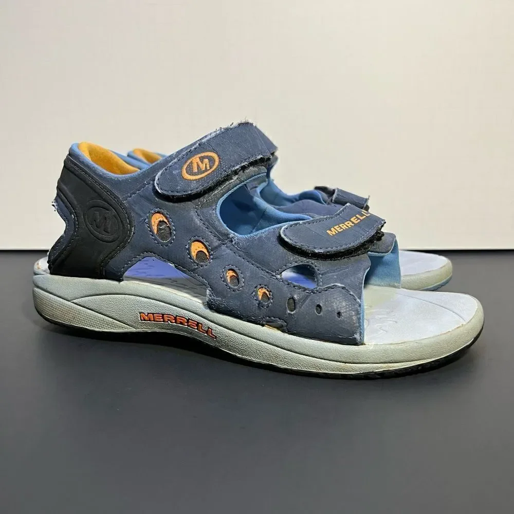 Boys MERRELL Rapid Pulse Navy Blue Hook & Loop Sandals / Size 5